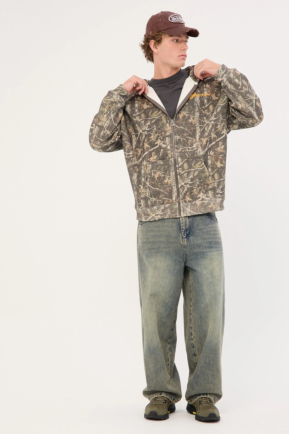 Neovision Cena Zip Through Street Hoodie Camo - Image 4