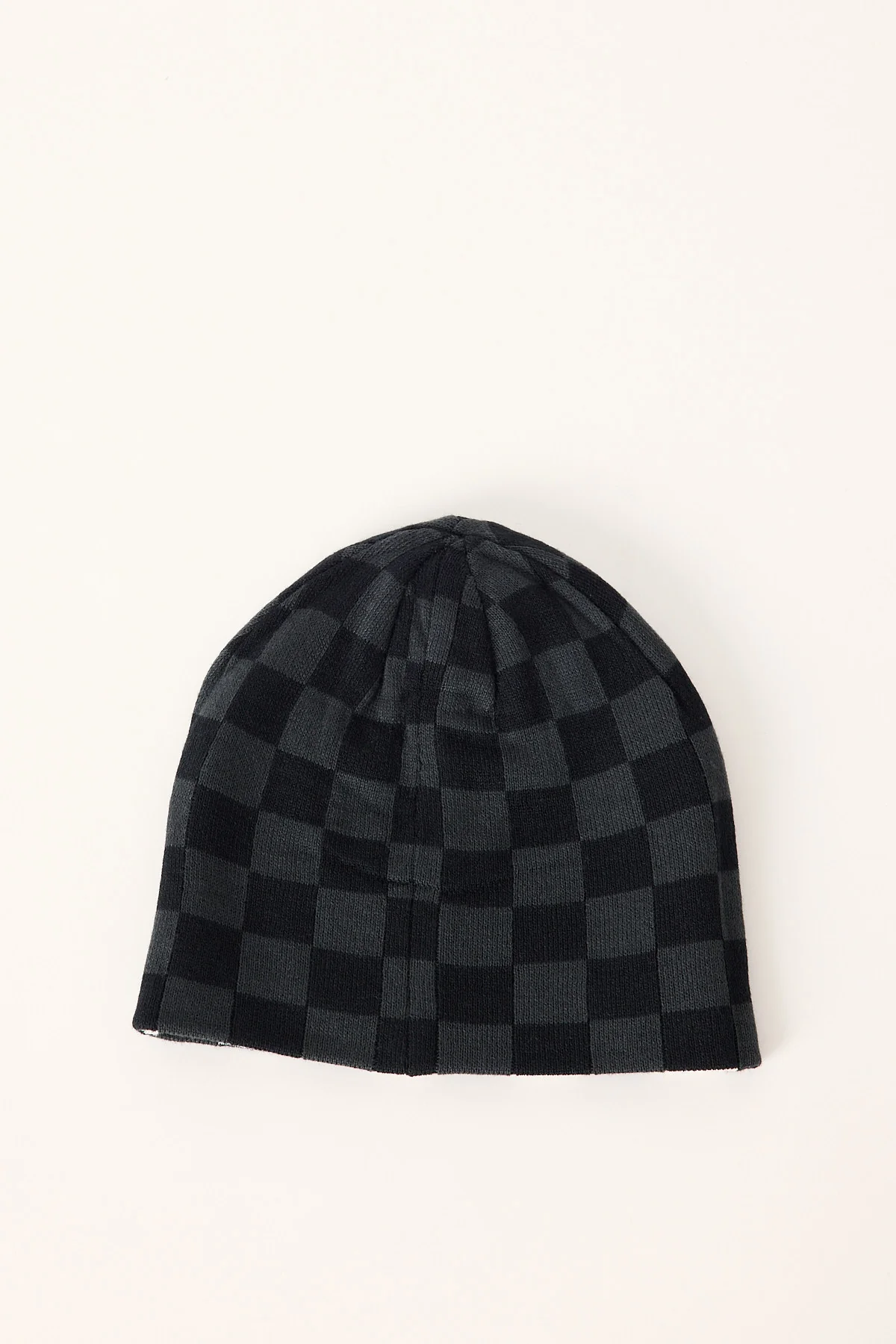 Neovision Checkerboard Reversible Skull Cap Beanie Black/White - Image 3
