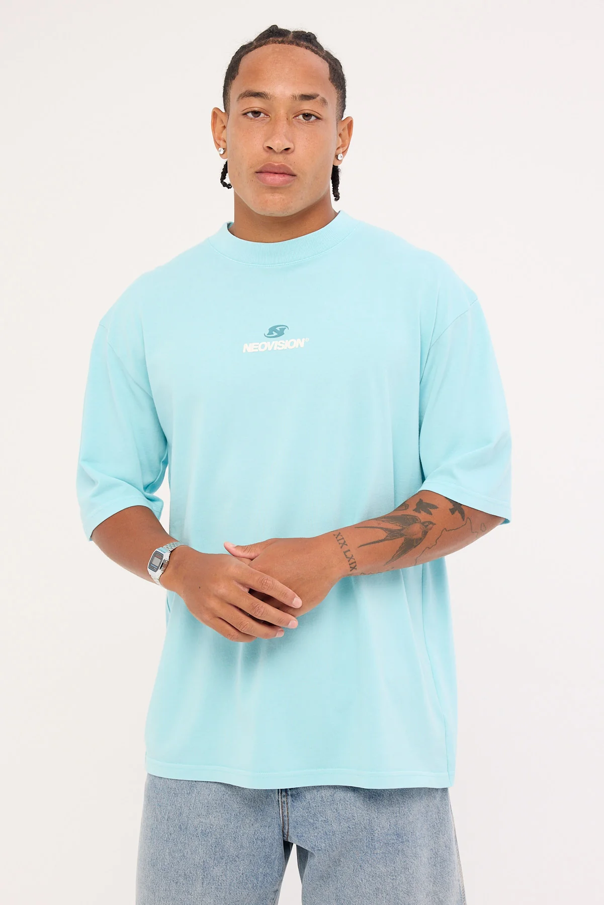 Neovision Cinder Street Super Heavy Tee Washed Turquoise - Image 4