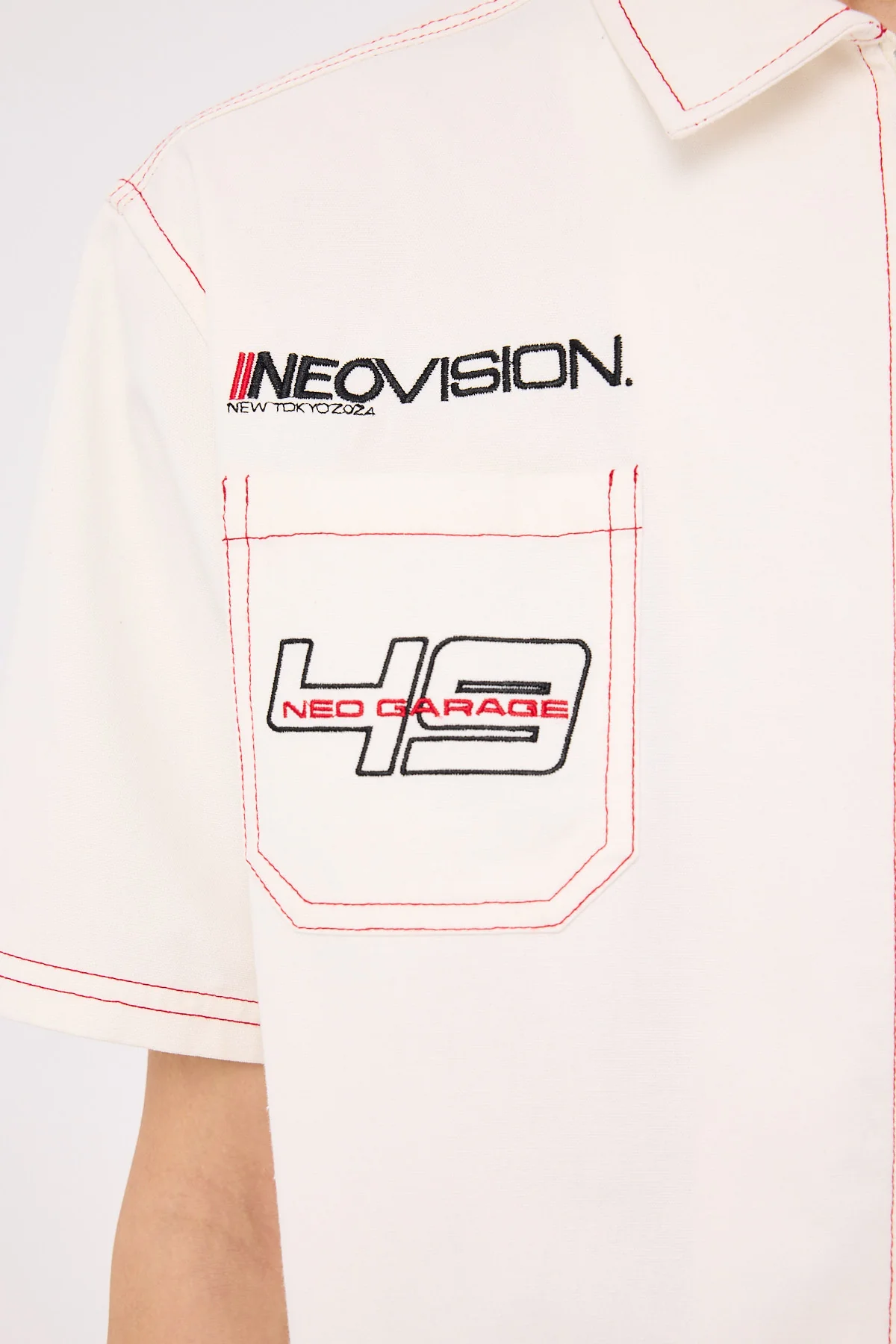 Neovision Clutch Oversize Cropped Shirt Off White - Image 6