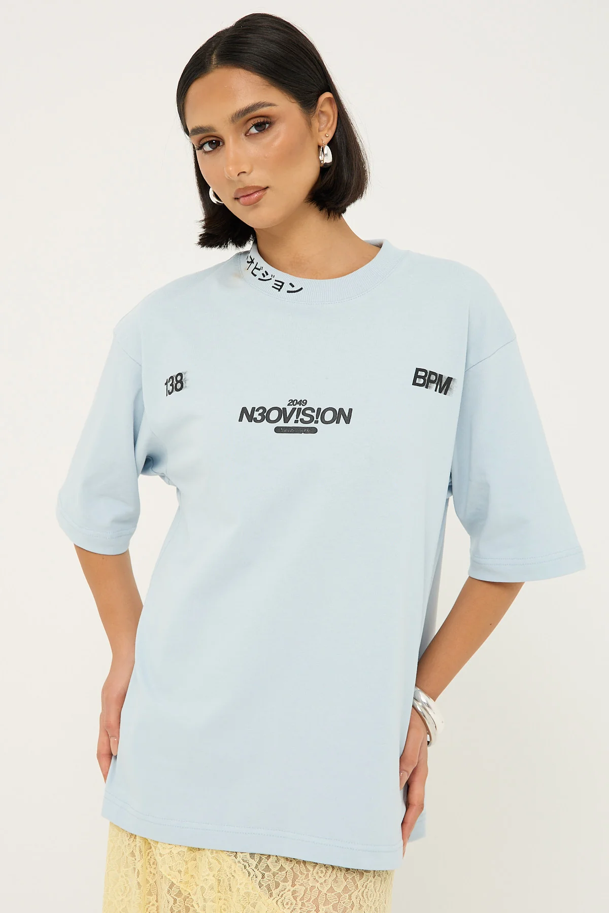 Neovision Construct Oversize Super Heavy Tee Ice Blue - Image 2