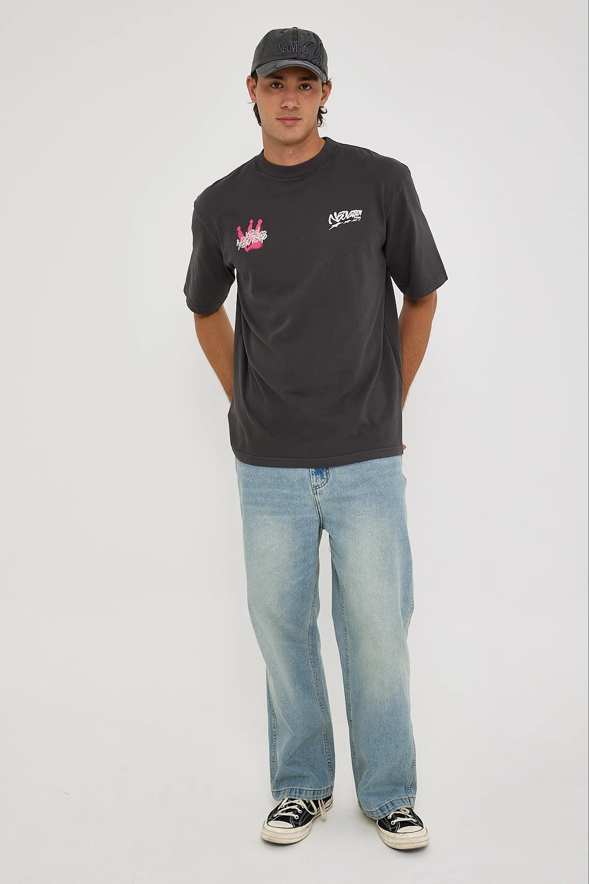 Neovision Crown Street Super Heavy Tee Washed Black - Image 2