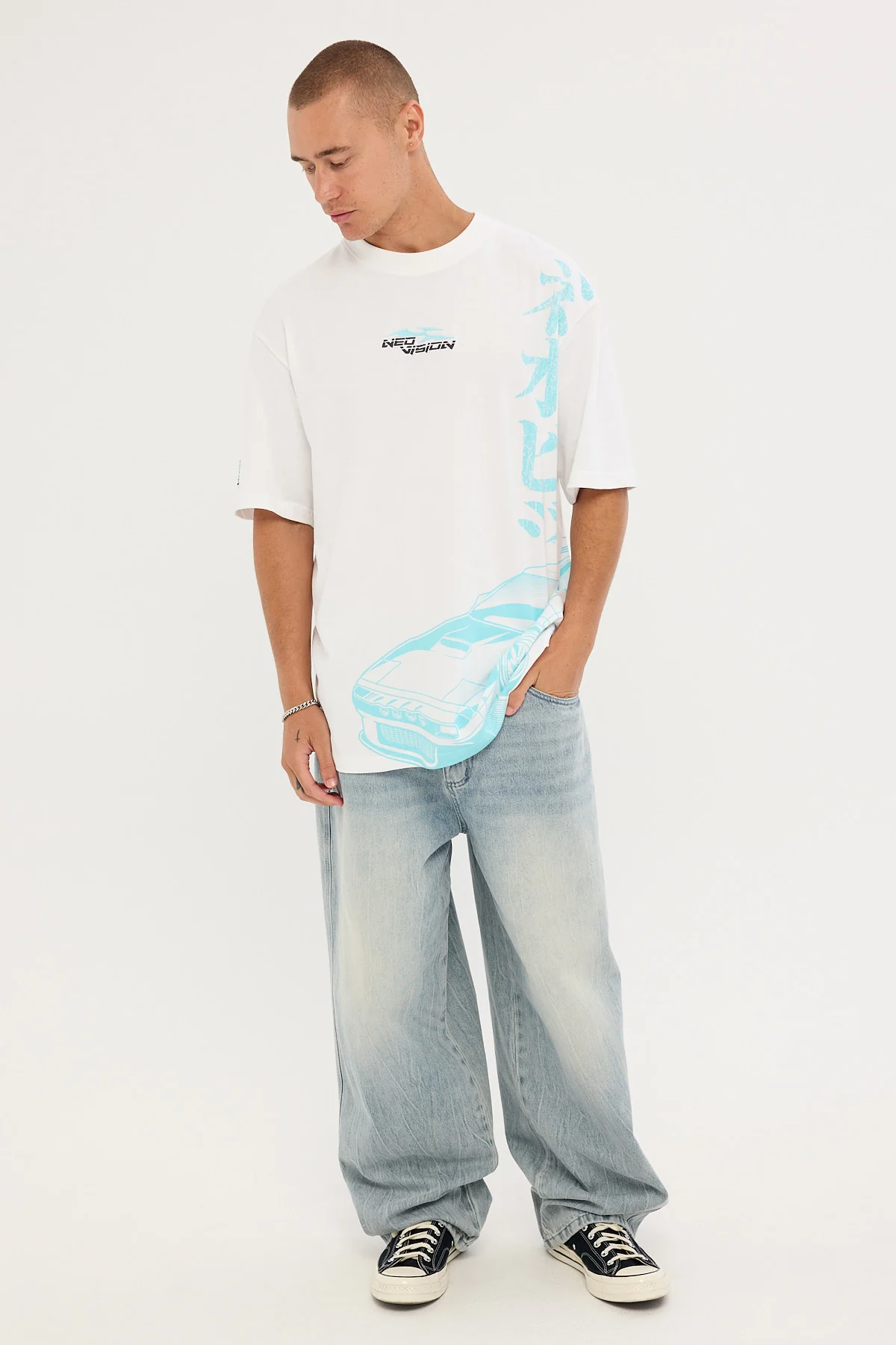 Neovision Drifter Oversize Super Heavy Tee White - Image 3