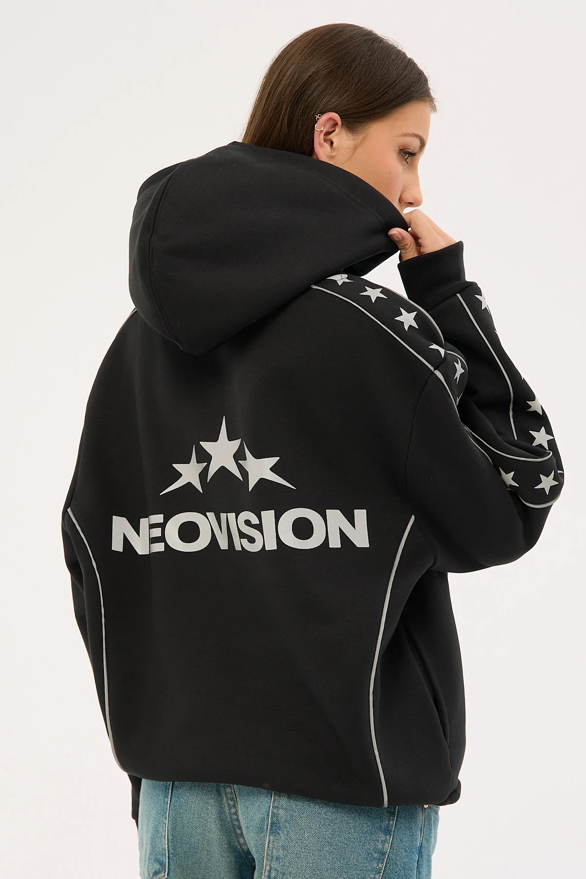 Neovision Empire Relaxed Hoodie Black - Image 3