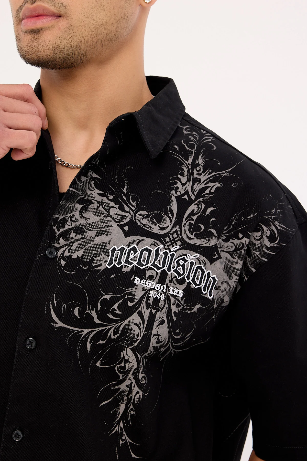 Neovision Fallen Cross Oversize Shirt Black - Image 7