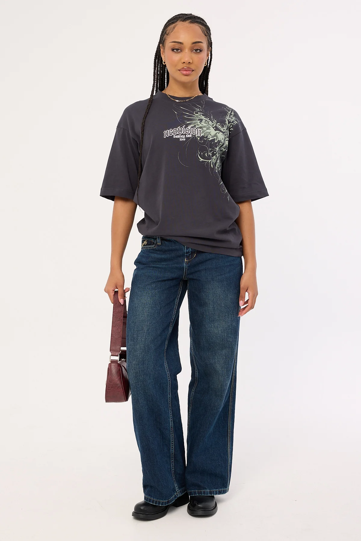 Neovision Fallen Cross Oversize Super Heavy Tee Asphalt - Image 8