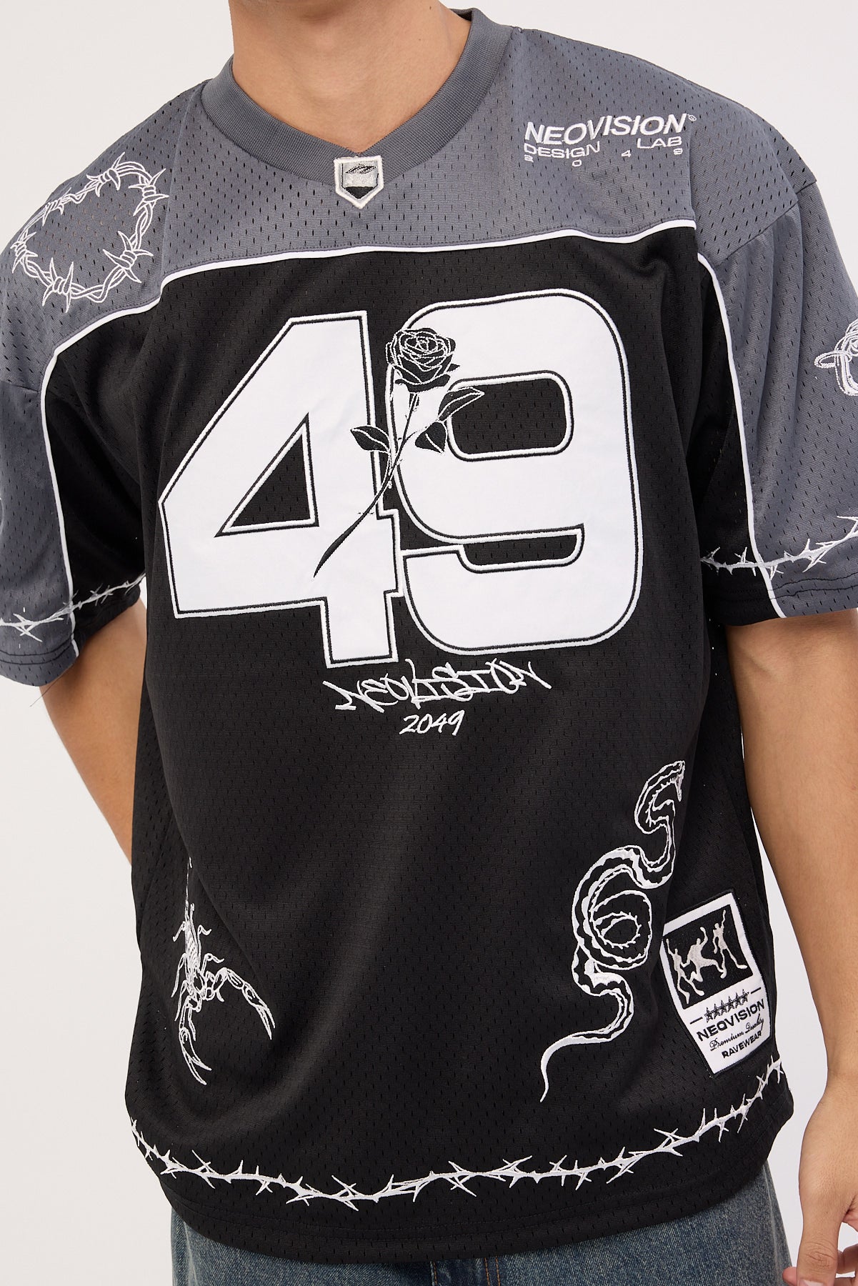 Neovision Flash V Neck Jersey Black - Image 5