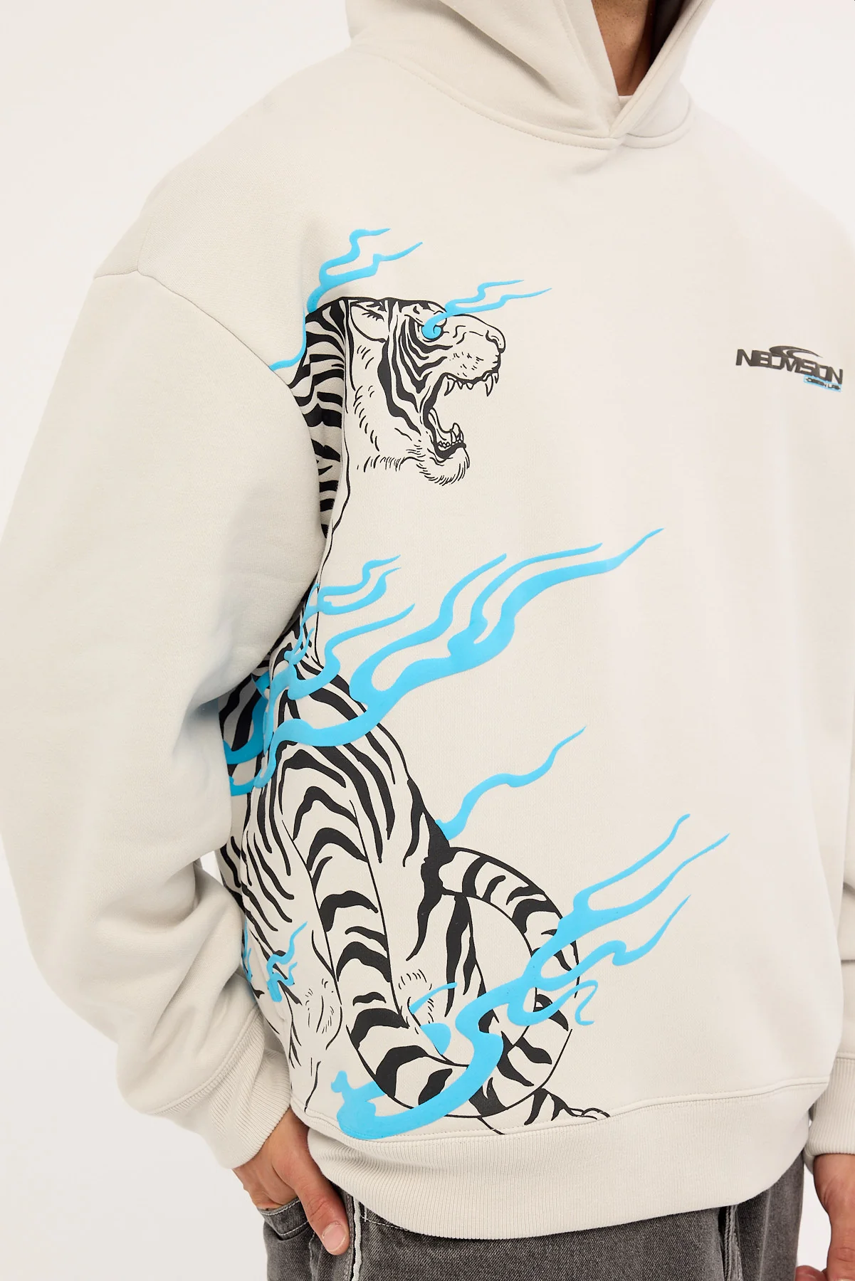 Neovision Hunt Street Hoodie Ice Grey - Image 5