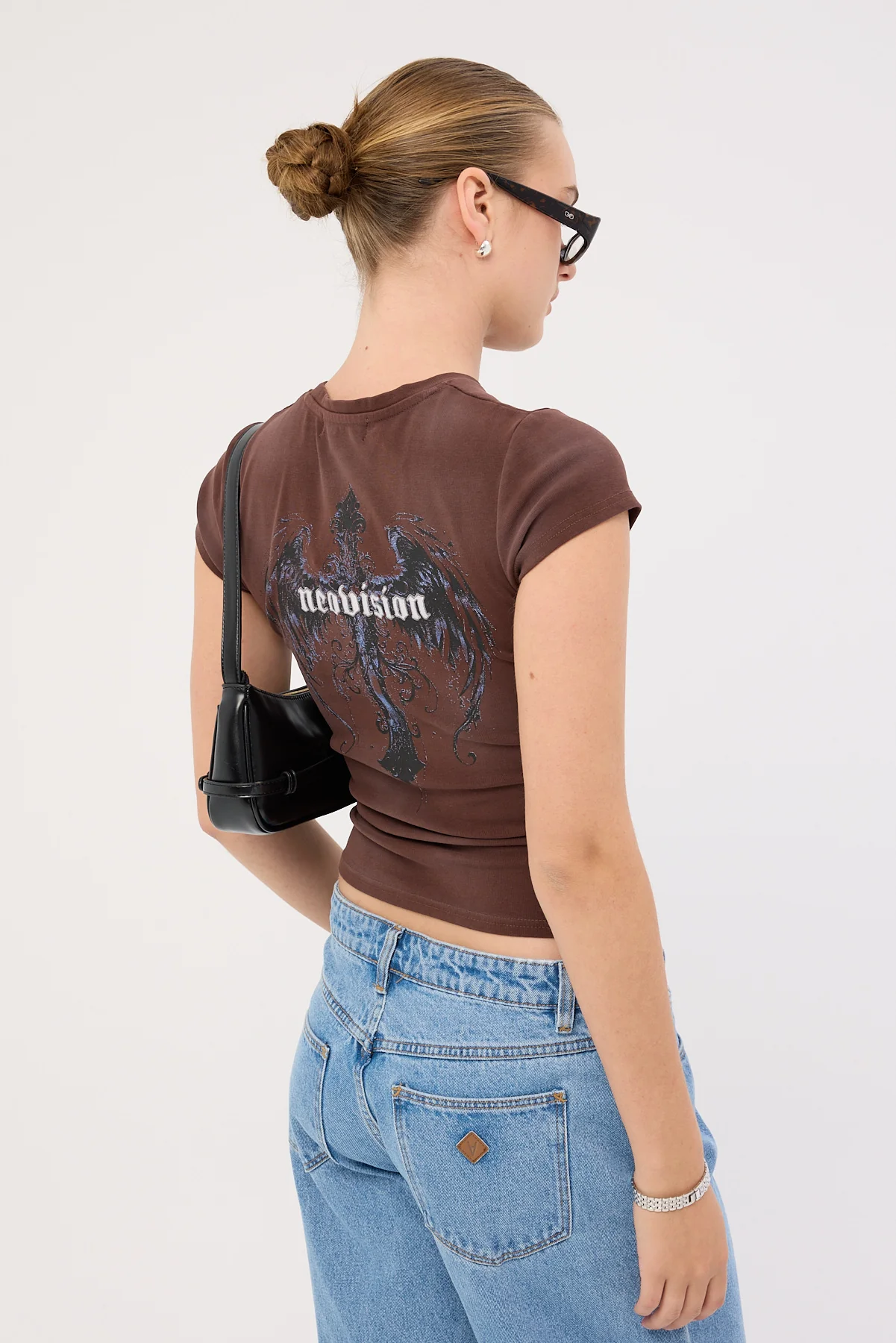 Neovision Insignia Baby Tee Washed Brown - Image 5