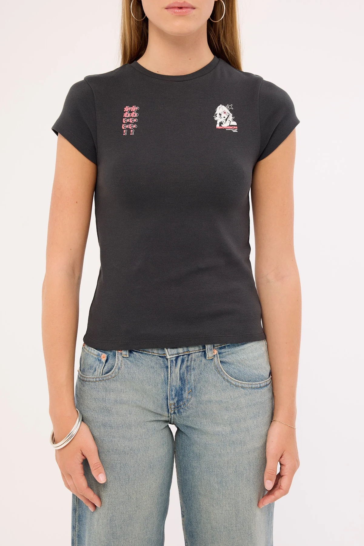 Neovision Kawaii Baby Tee Washed Black - Image 7