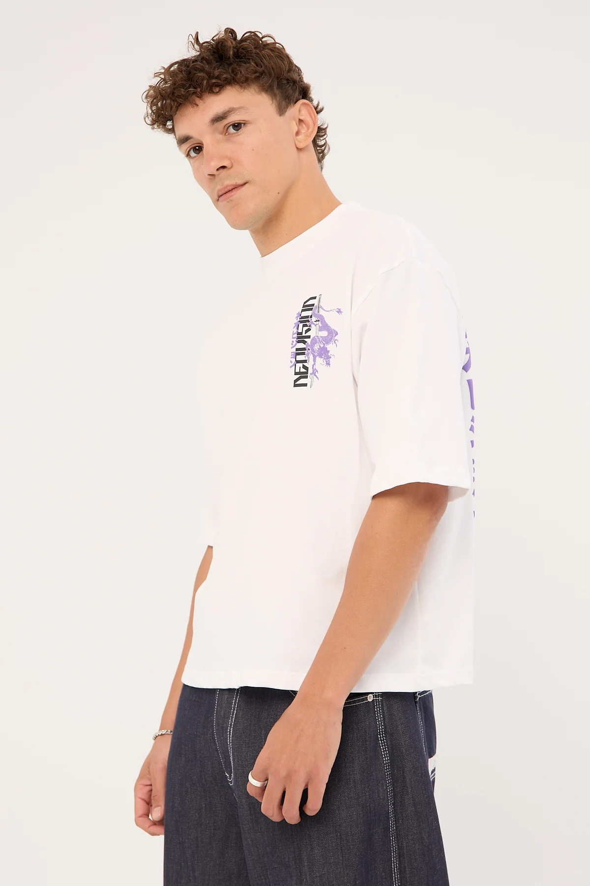 Neovision Kiryu Cropped Street Super Heavy Tee White - Image 6