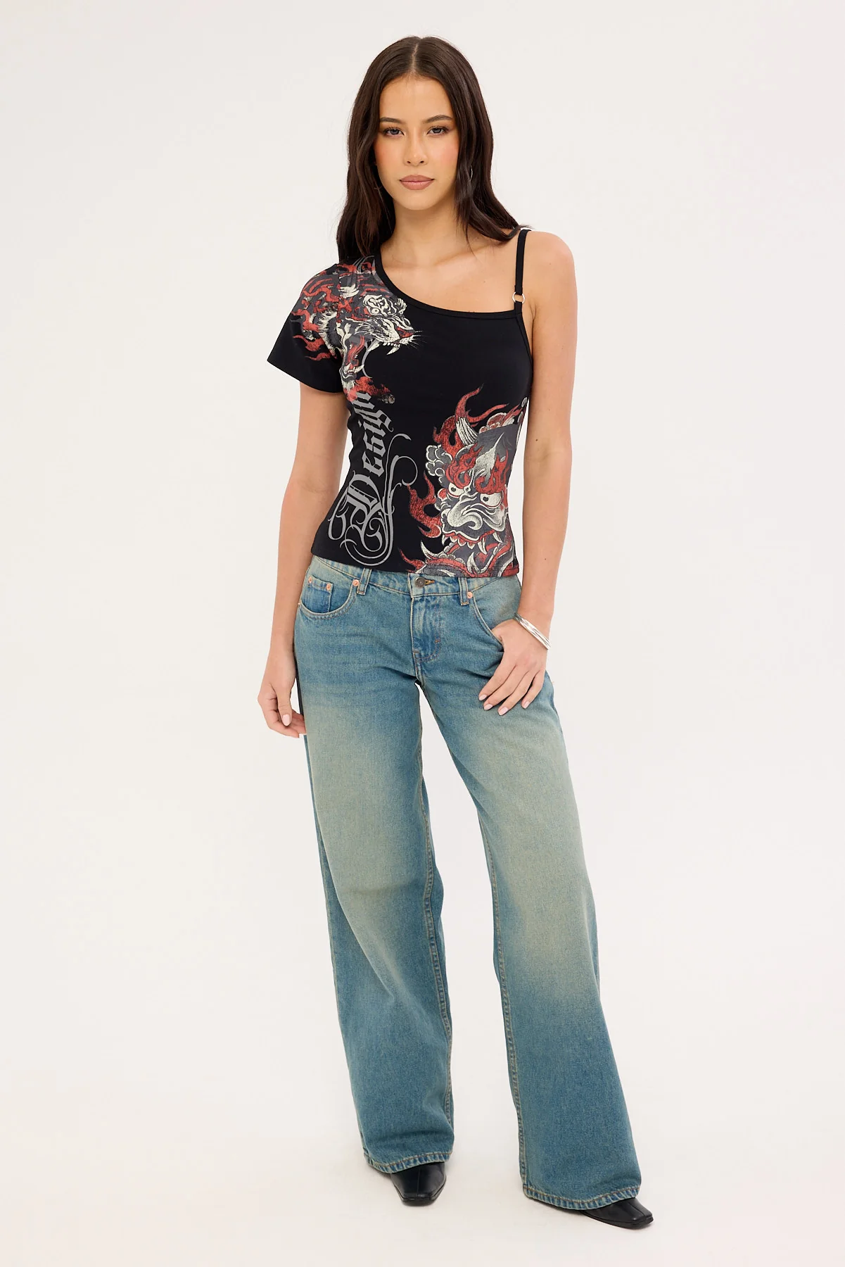 Neovision Kyou Off Shoulder Tee Black - Image 2