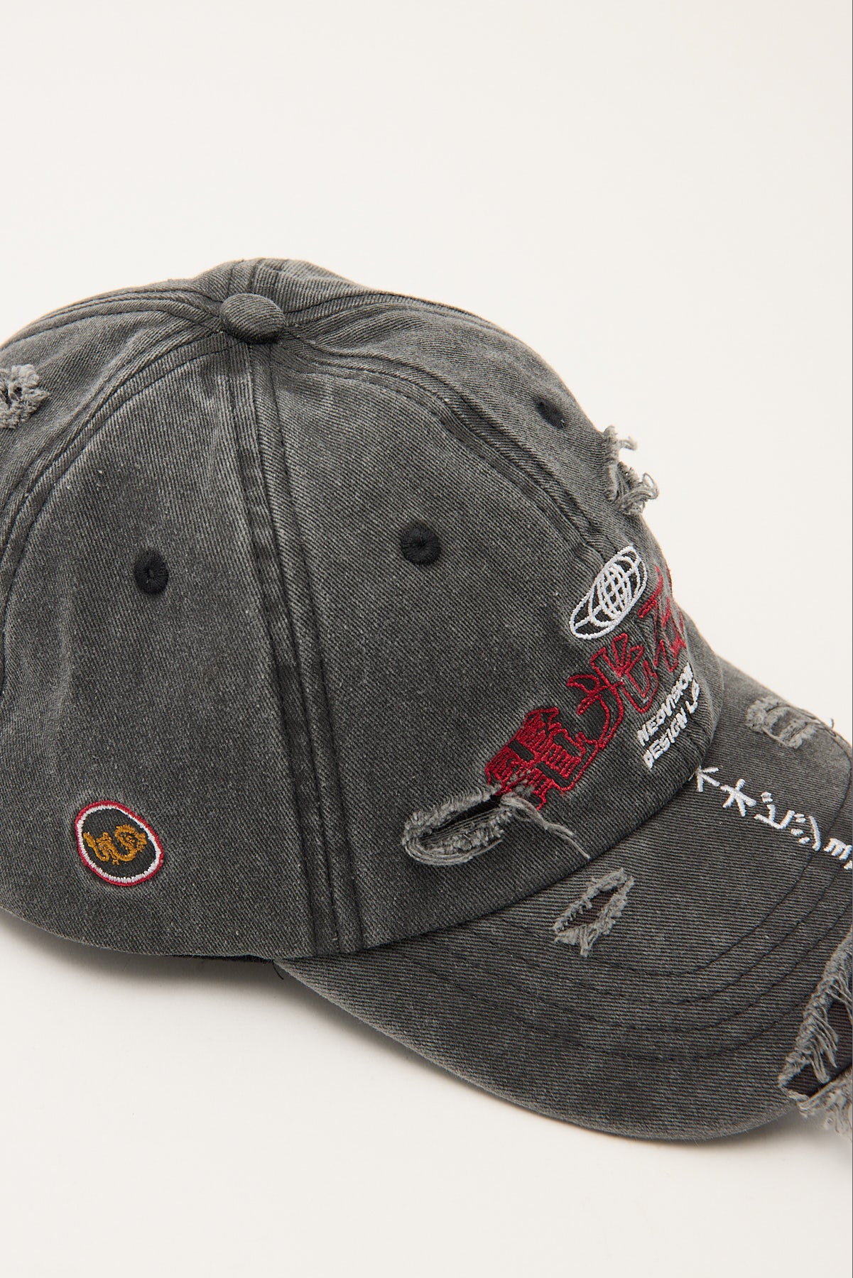 Neovision Lightning Distressed Dad Cap Washed Black - Image 2