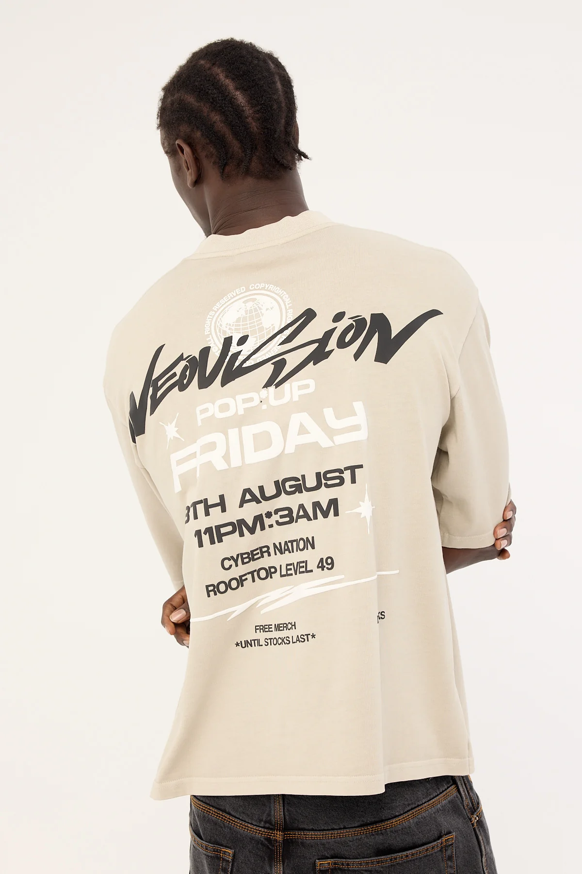 Neovision Merch Cropped Street Super Heavy Tee Washed Granite - Image 8