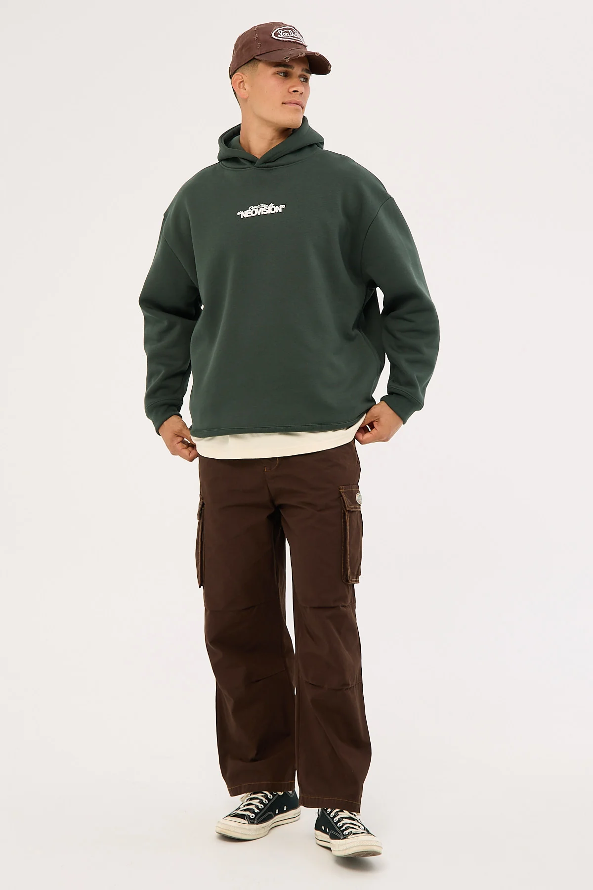 Neovision Noise Club Street Hoodie Dark Green - Image 2
