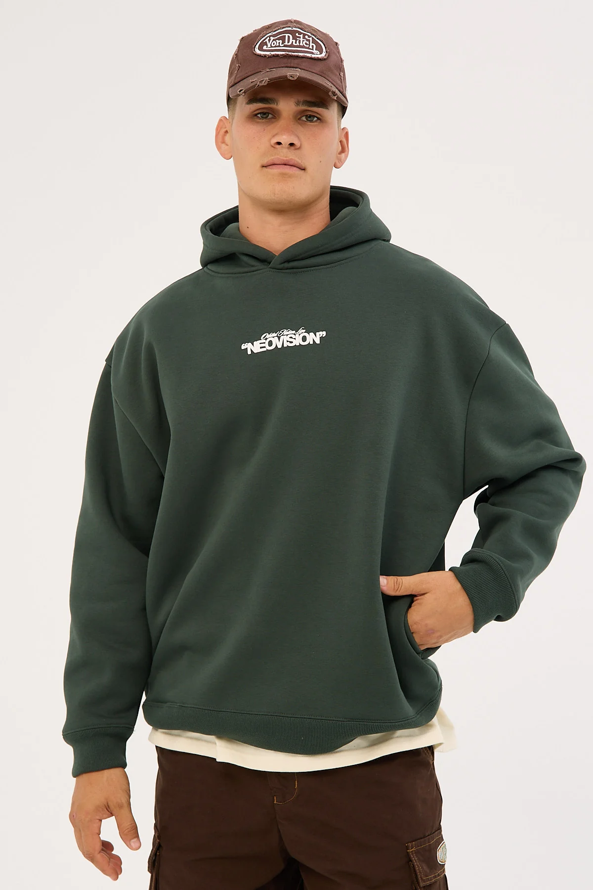 Neovision Noise Club Street Hoodie Dark Green - Image 3