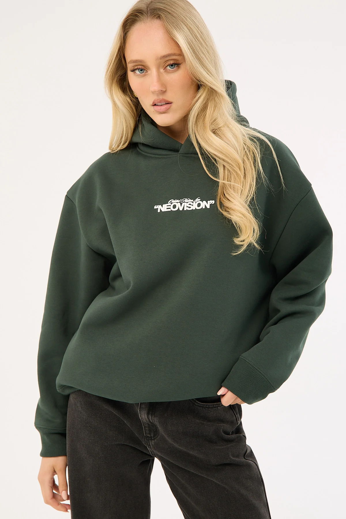 Neovision Noise Club Street Hoodie Dark Green - Image 9