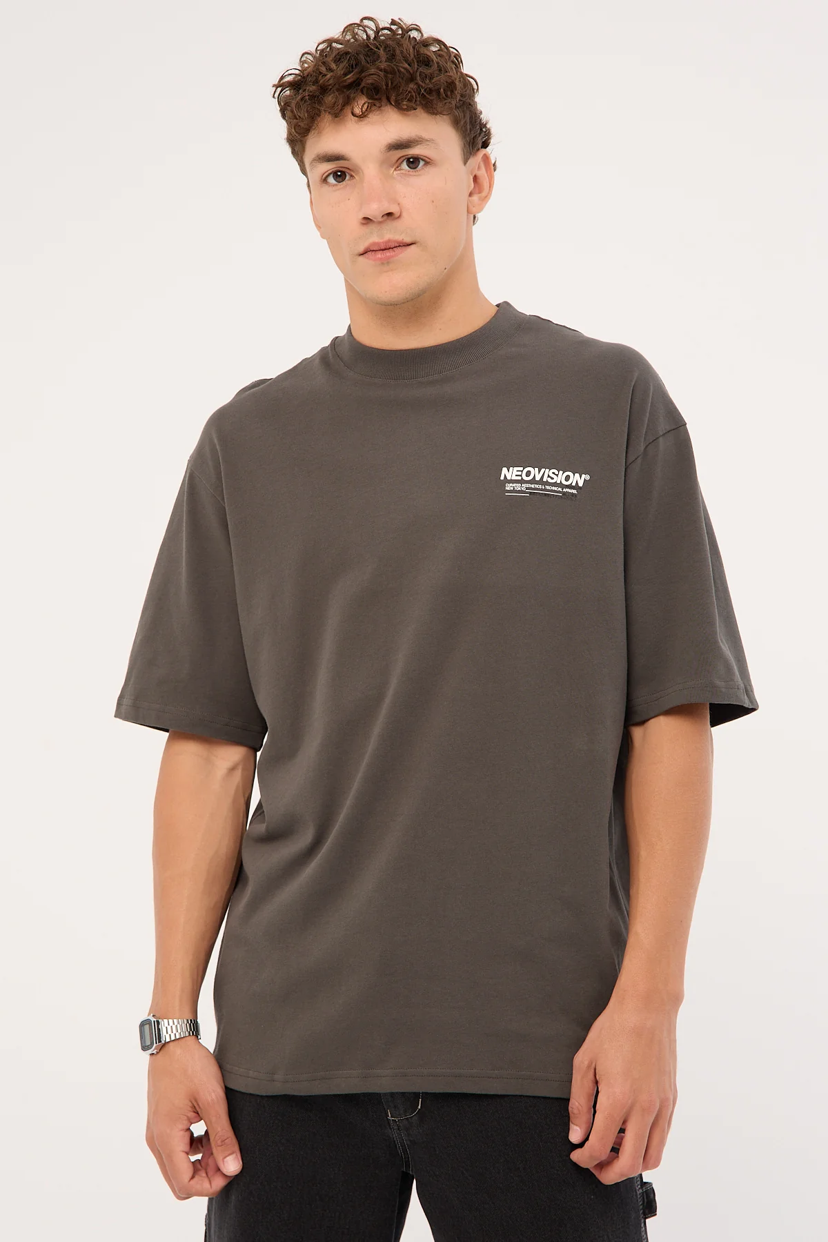 Neovision Nova Oversize Super Heavy Tee Dark Khaki - Image 4