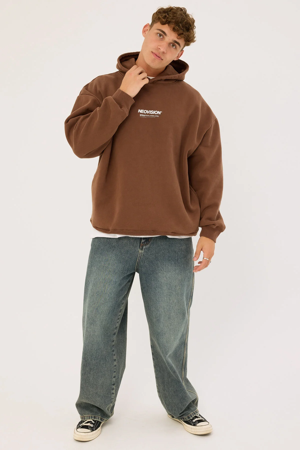 Neovision Nova Street Hoodie Washed Brown - Image 4