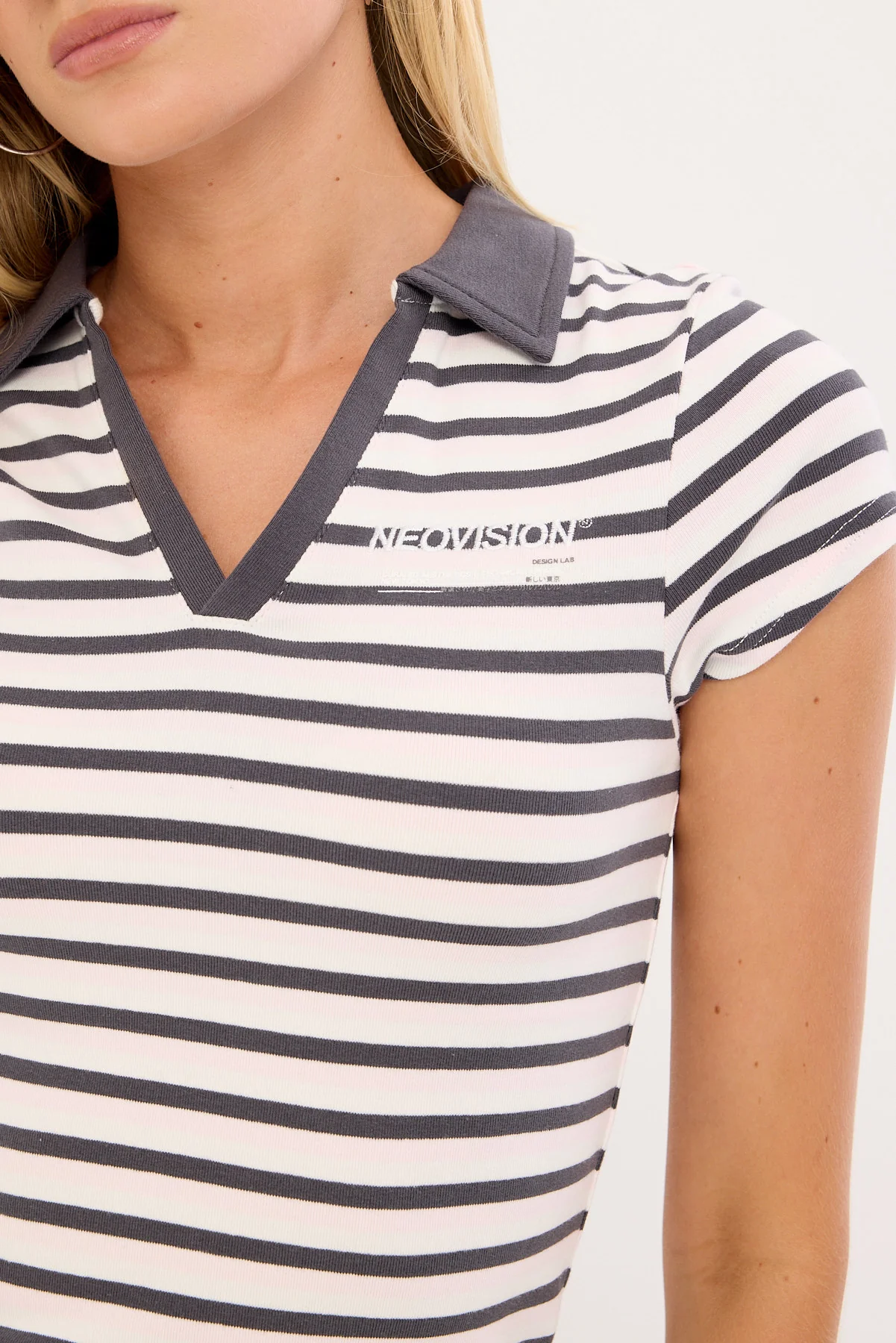 Neovision Nova Stripe Polo Tee Pink Stripe - Image 3