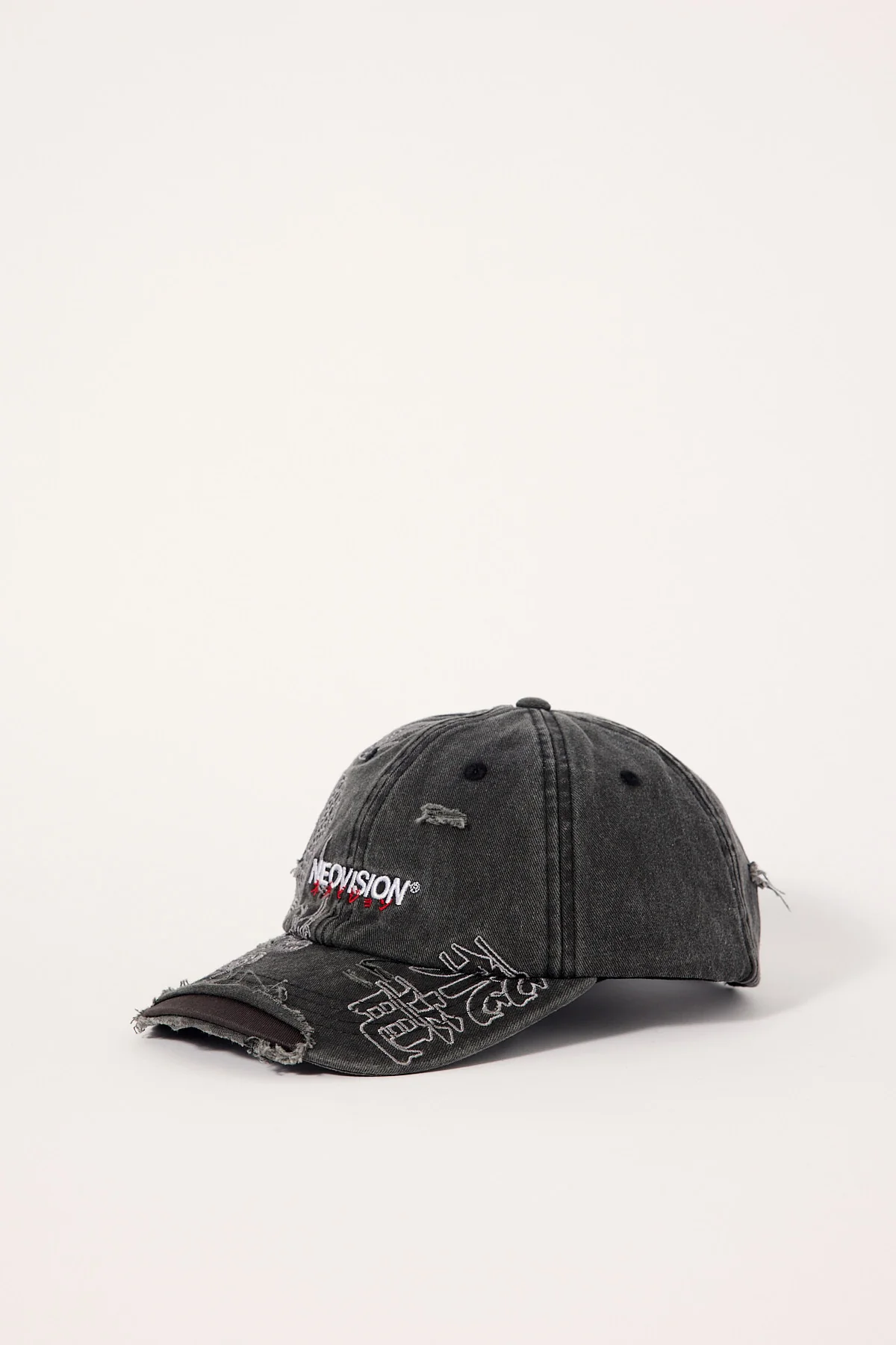 Neovision Onryu Distressed 5 Panel Cap Washed Black - Image 3