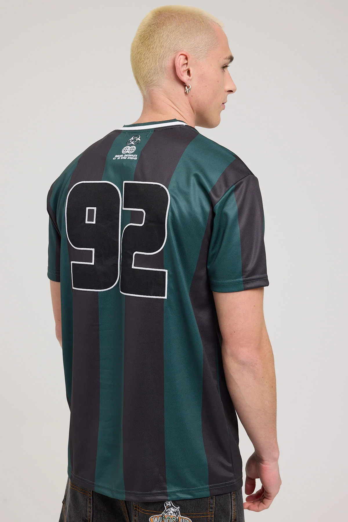 Neovision Penalty Soccer Jersey Black/Green Stripe - Image 4