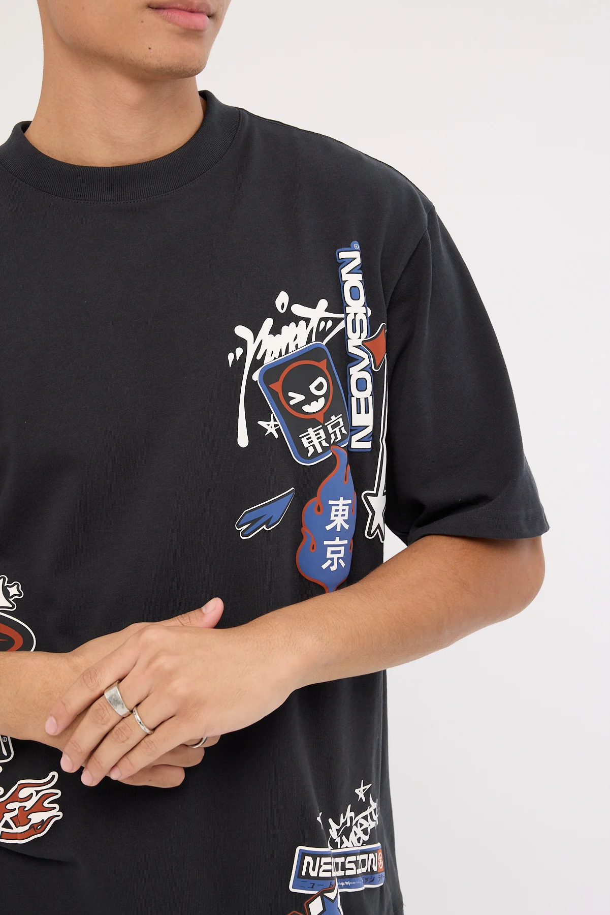 Neovision Rebellion Street Super Heavy Tee Night Black - Image 5