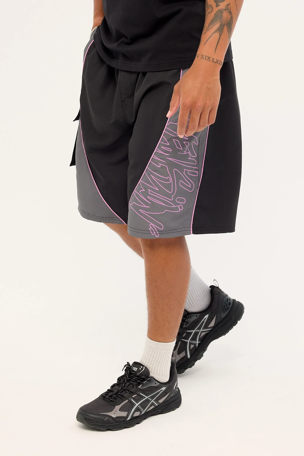 Neovision Reflekt Elastic Waist Cargo Boardshort Black/Grey - Image 3