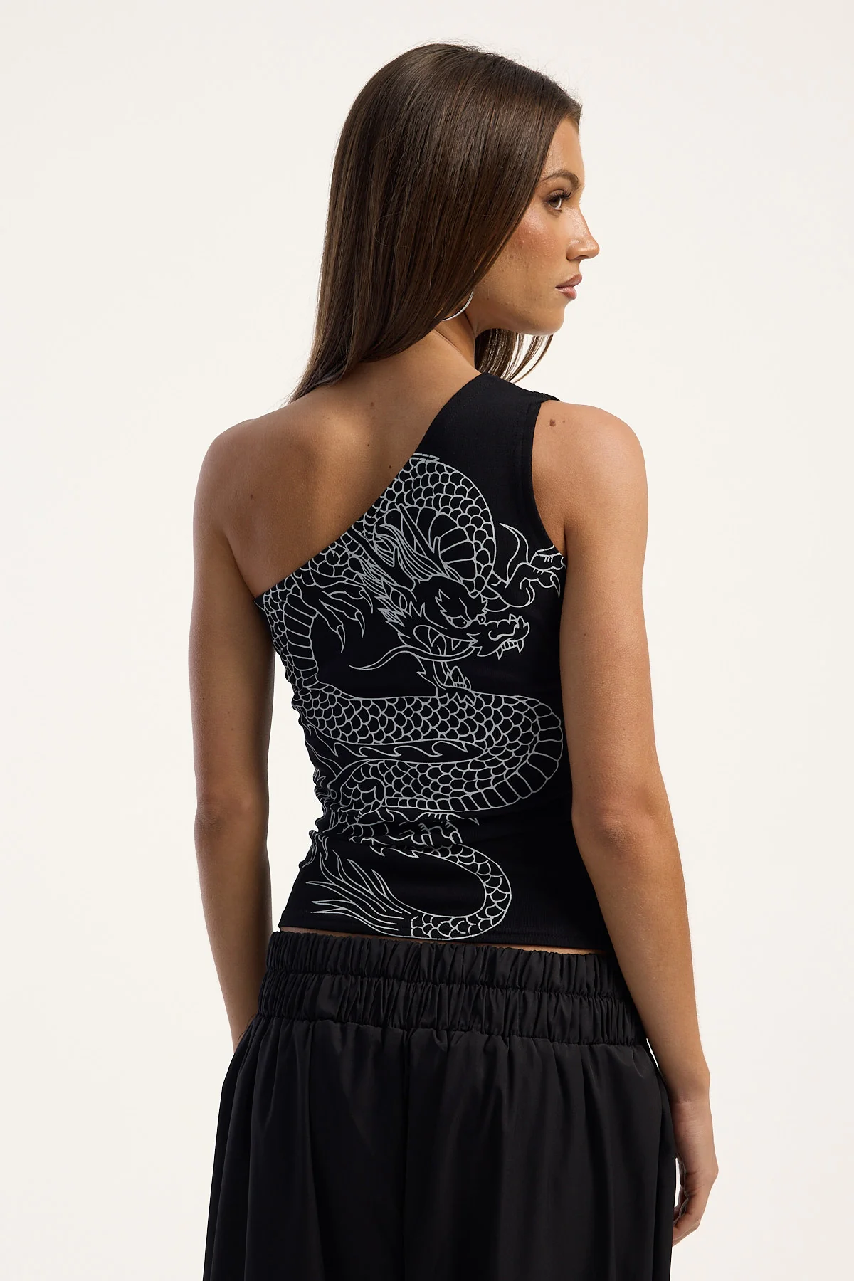 Neovision Ryuko One Shoulder Top Black - Image 5