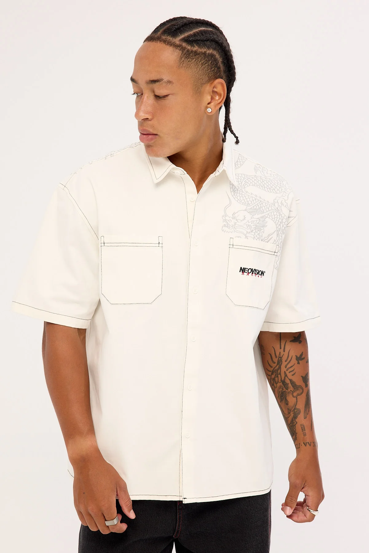Neovision Ryuko Oversize Shirt White - Image 3