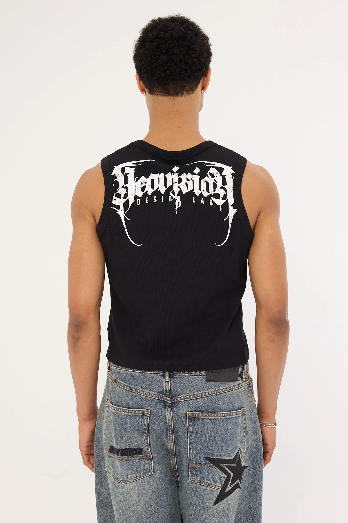 Neovision Sanctum Cropped Bound Singlet Tank Black - Image 8