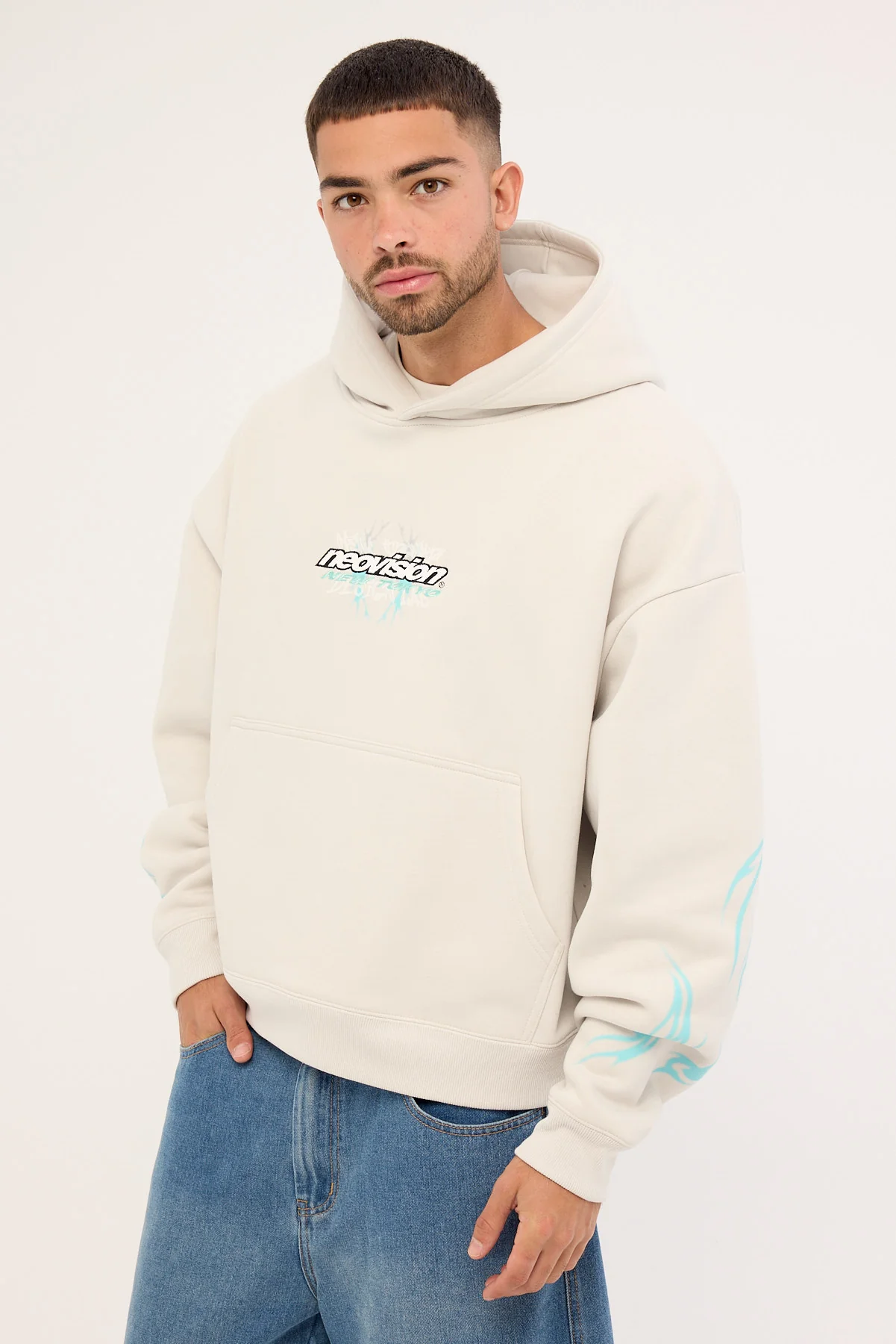 Neovision Scrawl Urban Hoodie Grey Fog - Image 5