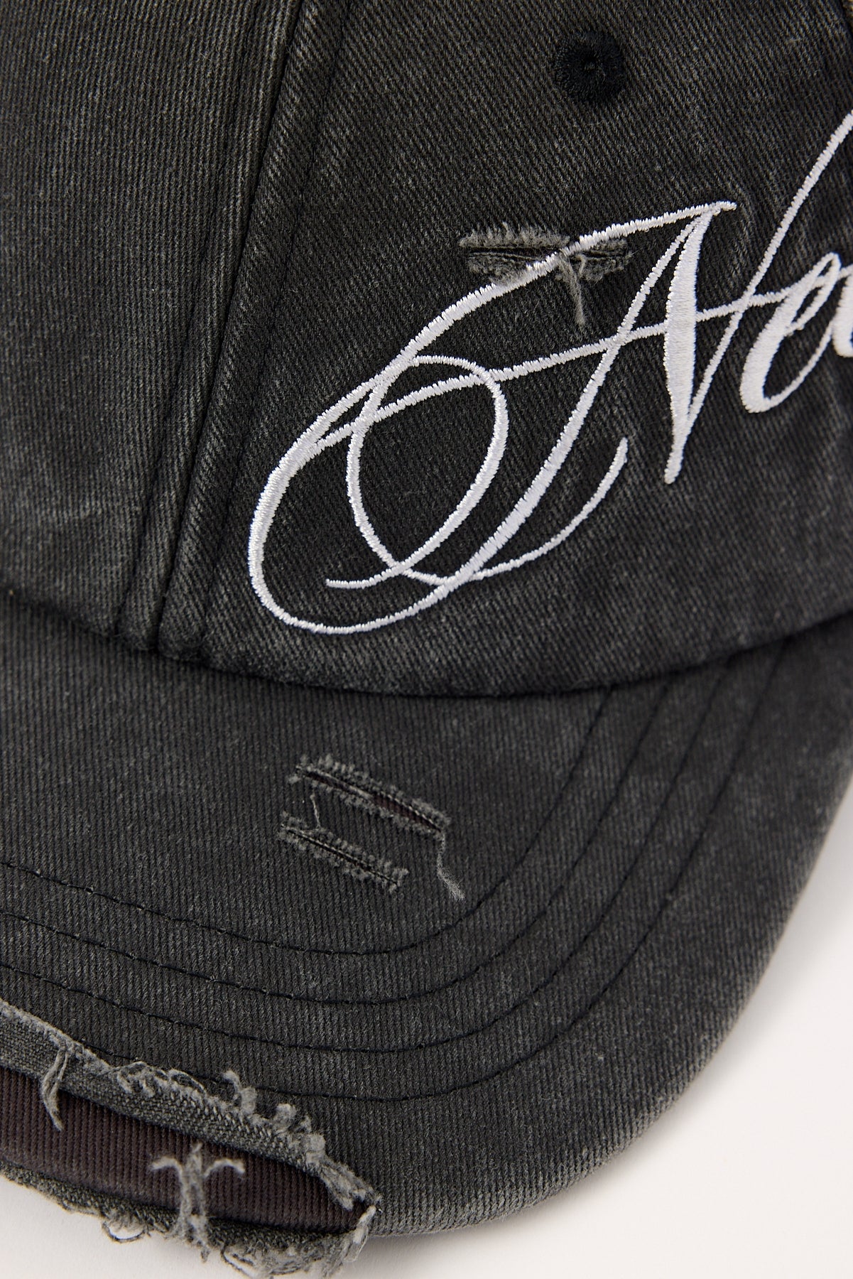 Neovision Scripture Distressed Dad Cap Washed Black - Image 2