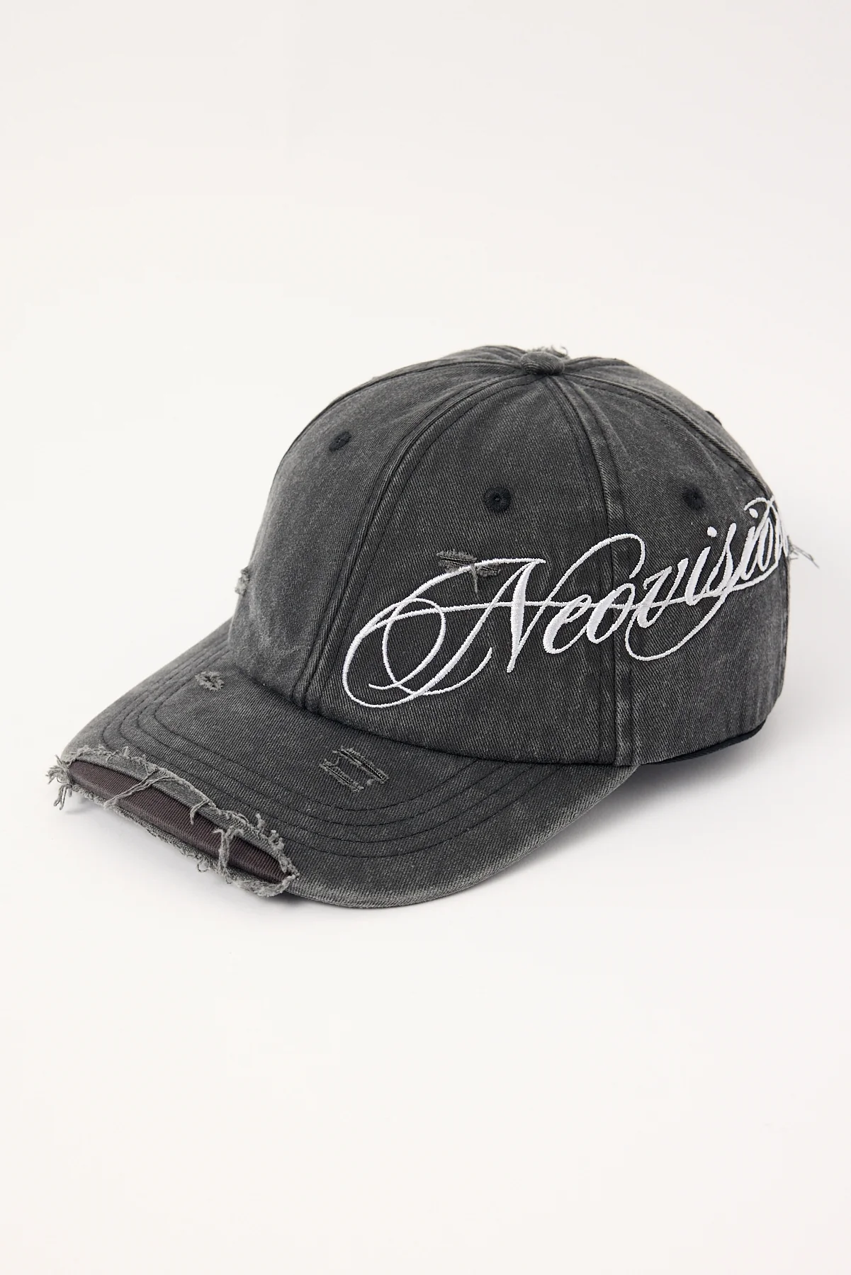 Neovision Scripture Distressed Dad Cap Washed Black - Image 3