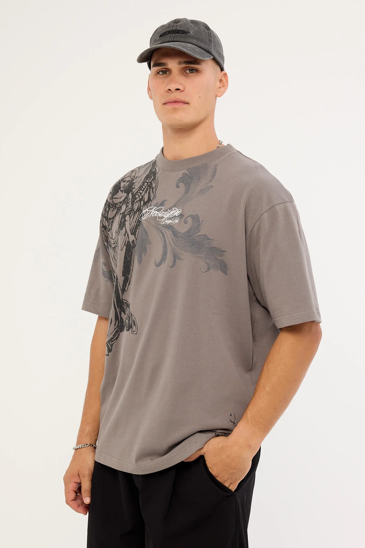 Neovision Seraph Oversize Super Heavy Tee Smoke Grey - Image 4