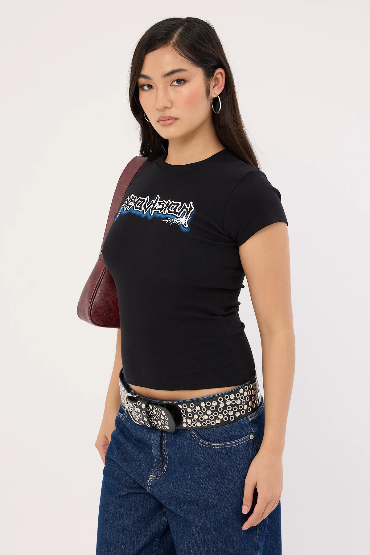 Neovision Skull Baby Tee Black - Image 5