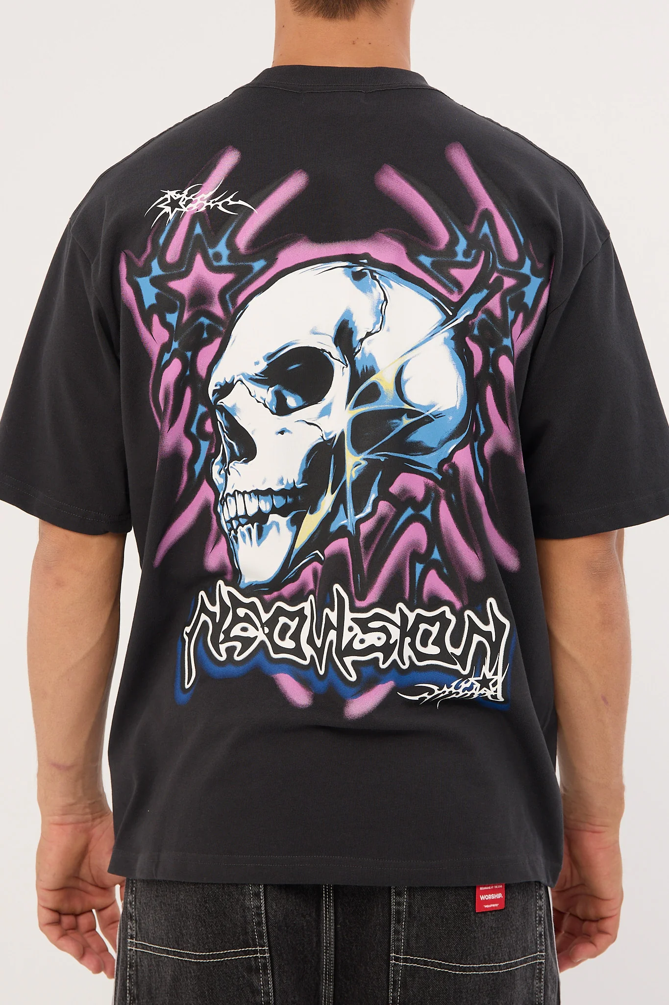 Neovision Skull Oversize Super Heavy Tee Night Black - Image 6