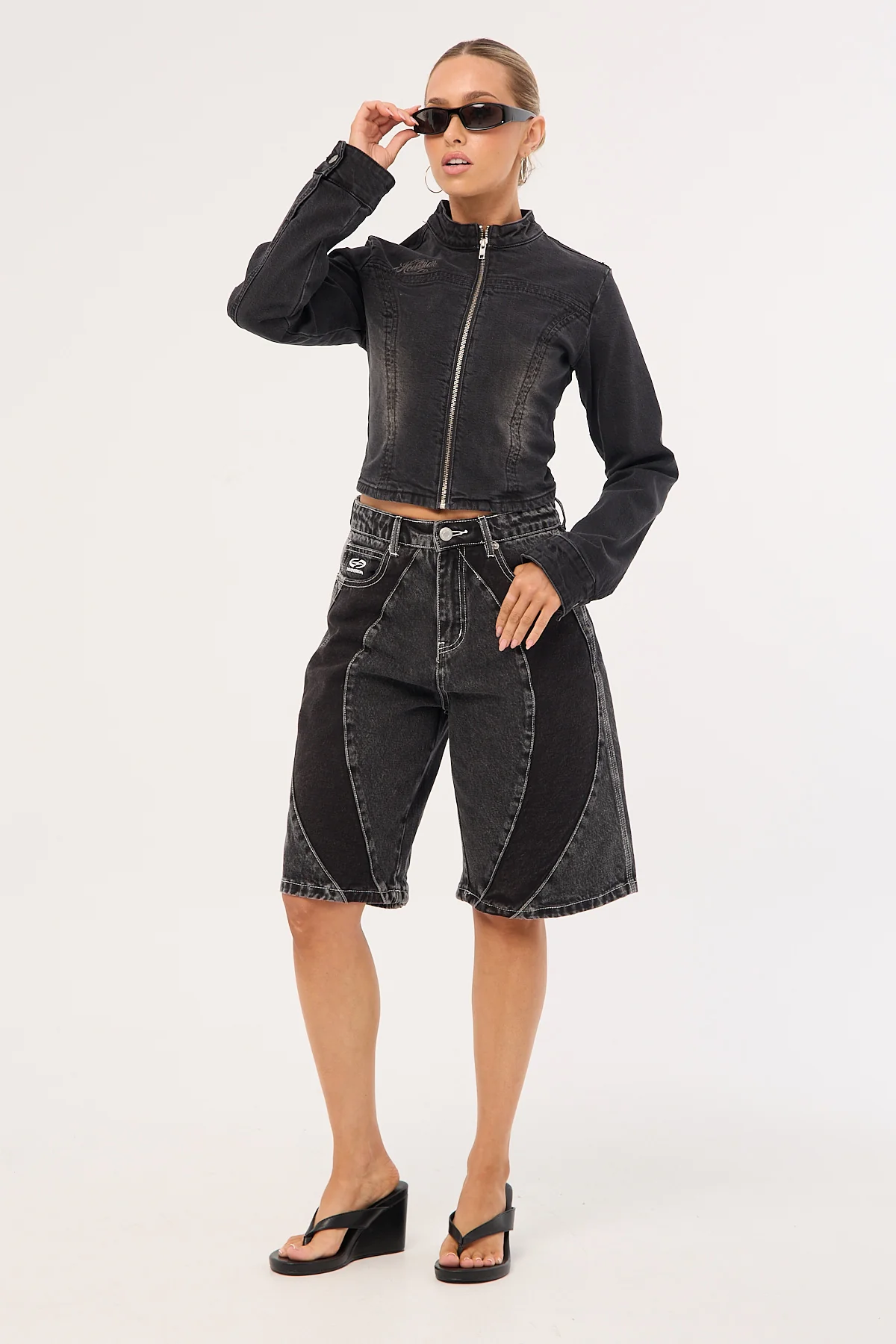 Neovision Splitz Nexa Baggy Jort Haze Black - Image 2