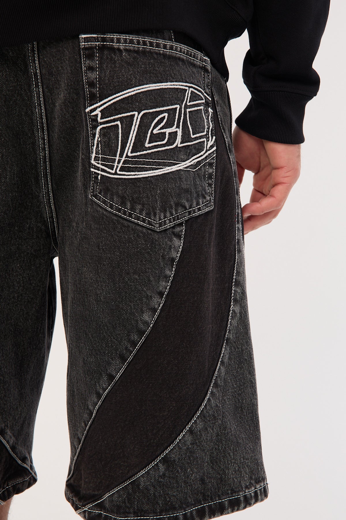 Neovision Splitz Nexa Baggy Jort Haze Black - Image 7