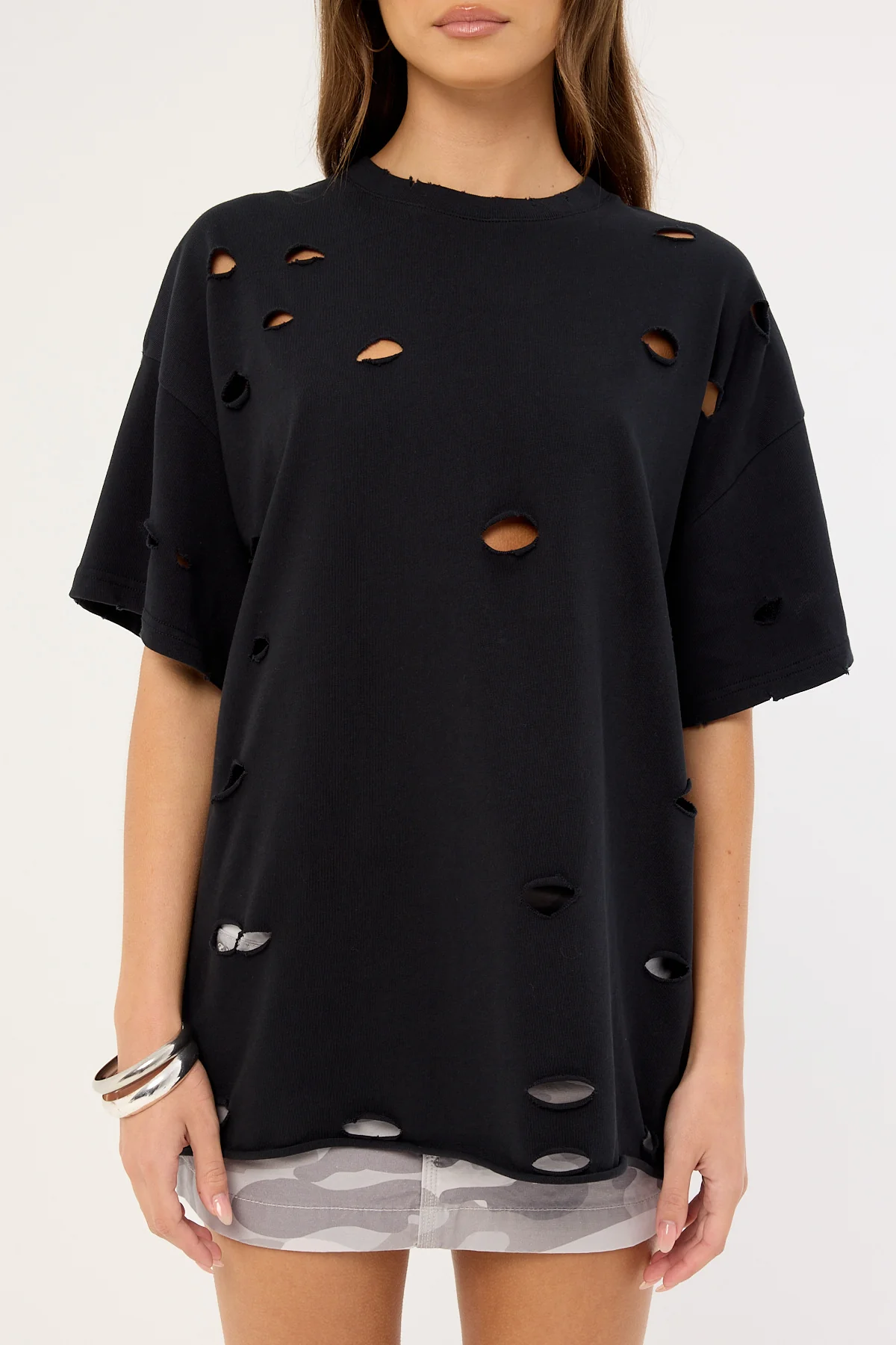 Neovision Tatter Heavyweight Relaxed Tee Washed Black - Image 6