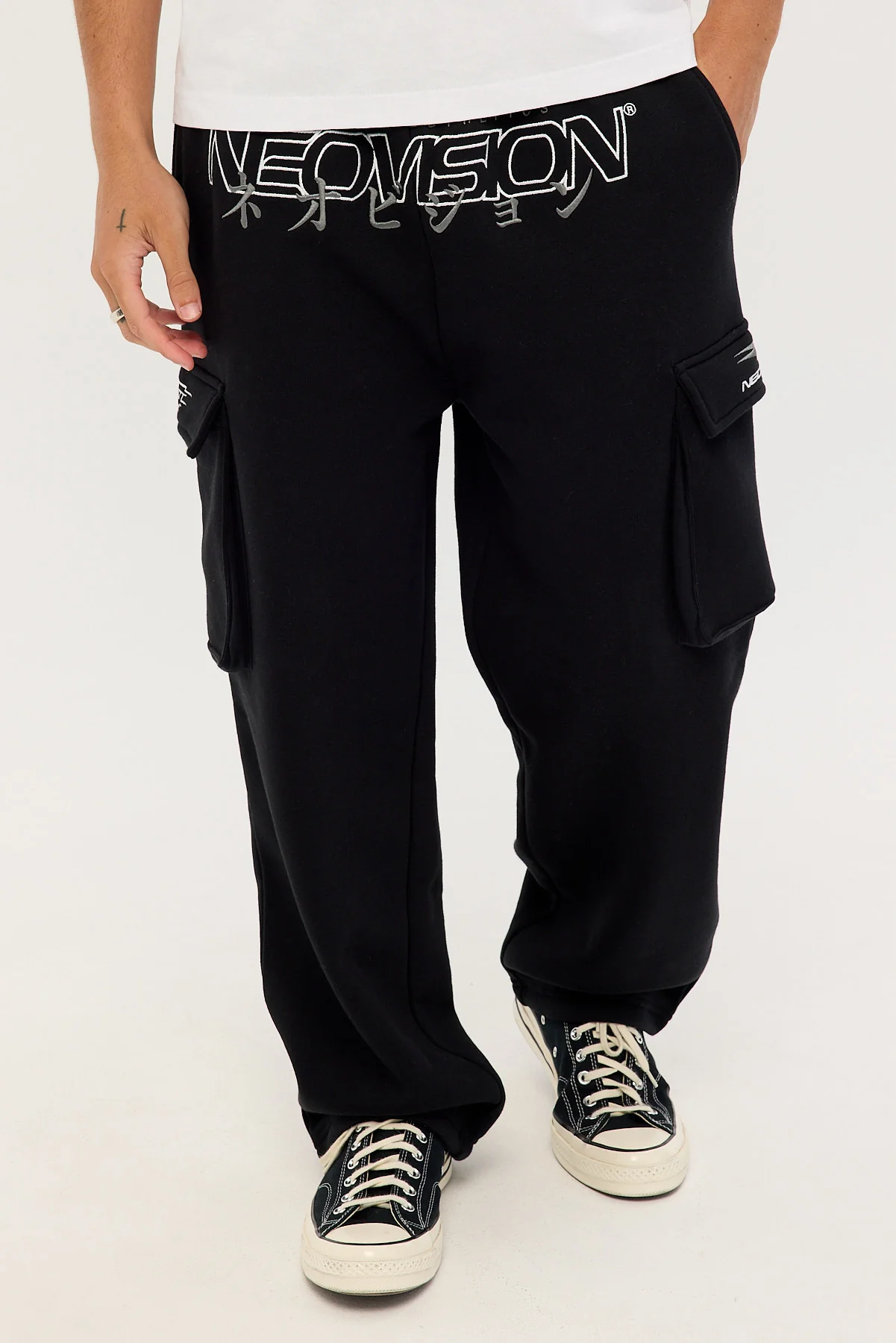 Neovision Thrash Baggy Elastic Cuff Sweat Pant Black - Image 2