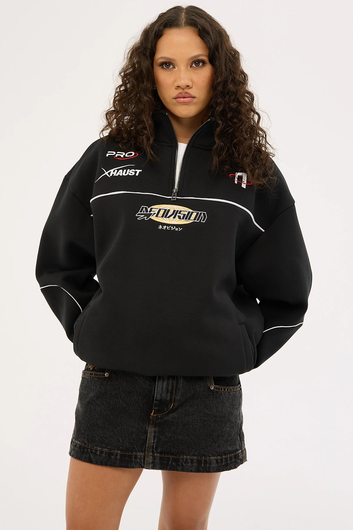 Neovision Throttle Elastic Quarter Zip Crew Black - Image 5