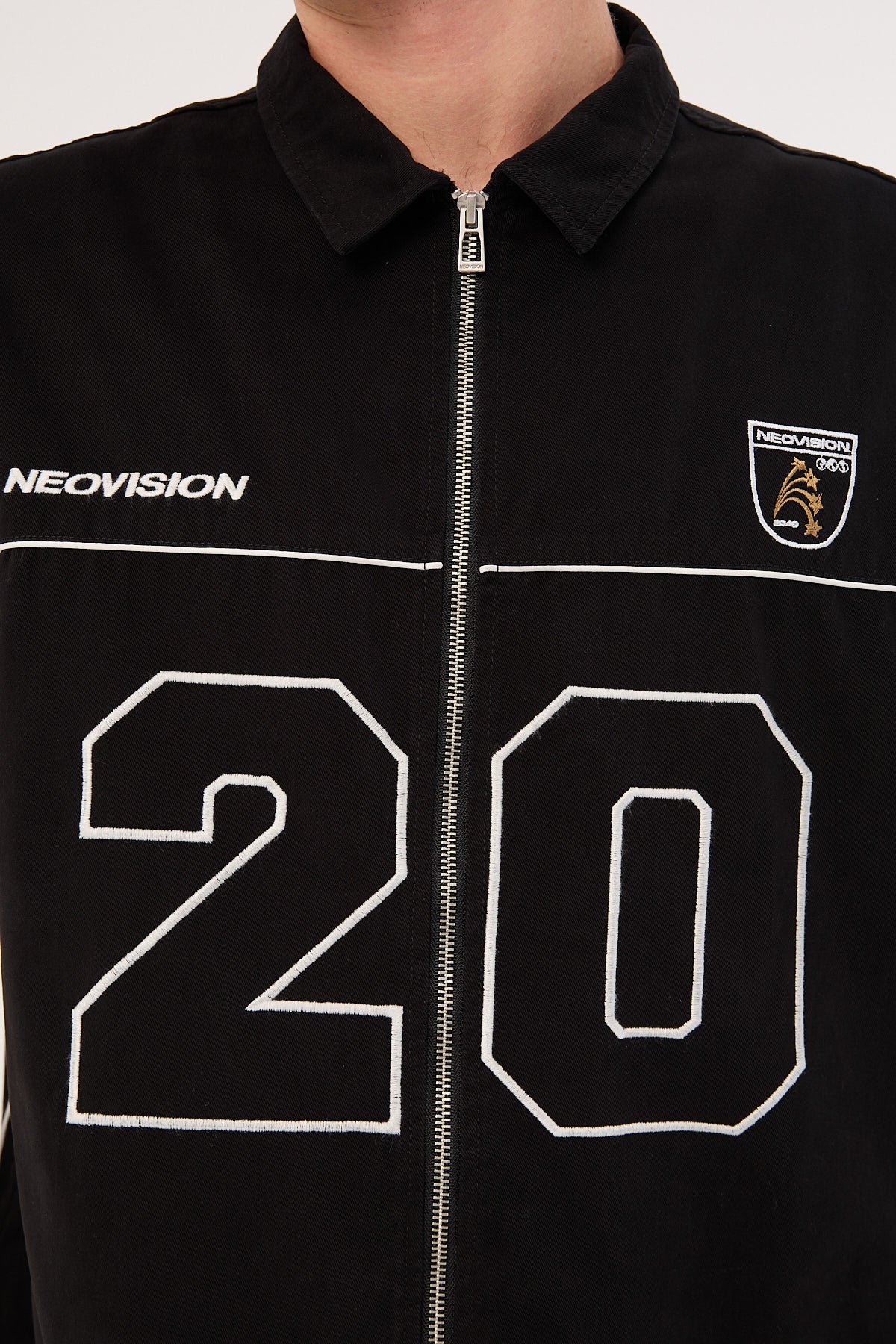 Neovision Track Day Oversize Zip Through Shirt Black - Image 6