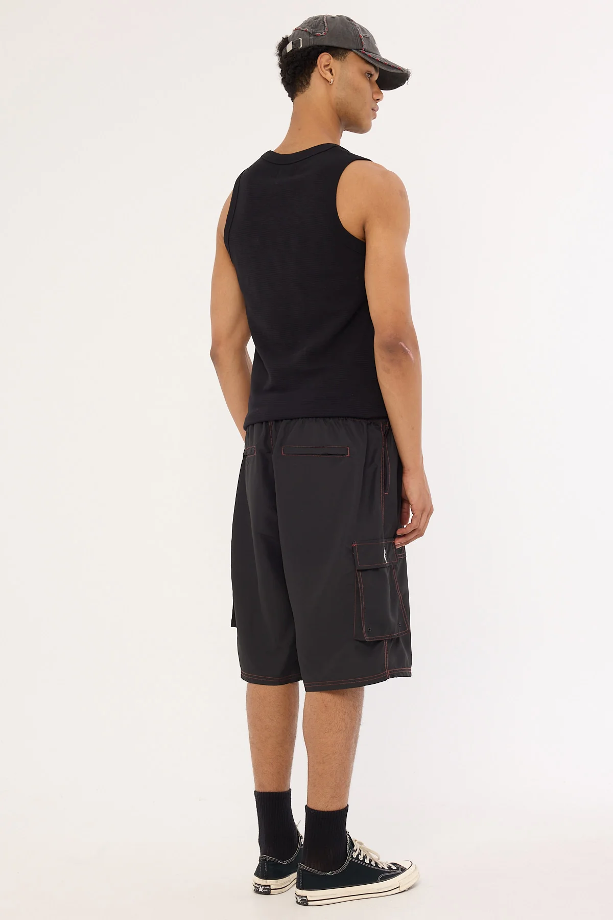Neovision Tusk Elastic Waist Cargo Boardshort Black - Image 4