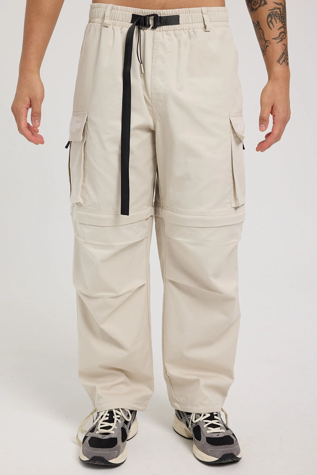 Neovision Zip Off Parachute Cargo Pant Ecru - Image 8