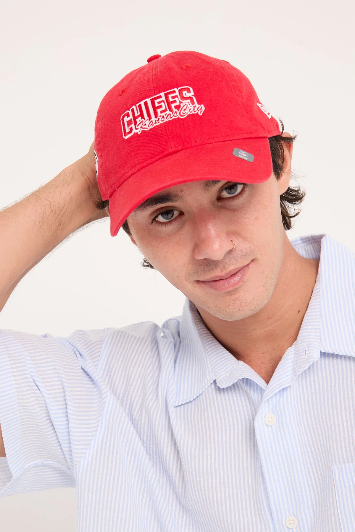 New Era 9Twenty NFL Script Block Kansas City Chiefs Cap Front Door Red - Image 6