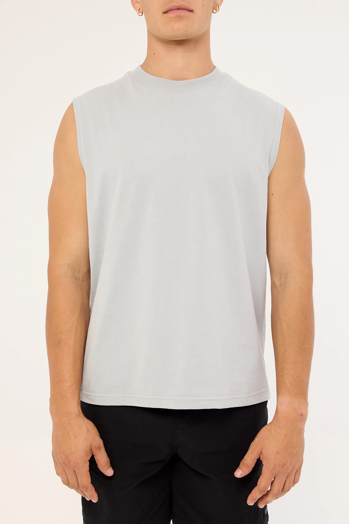 Open Archive Organic Boxy Muscle Tank Ice Grey - Image 6