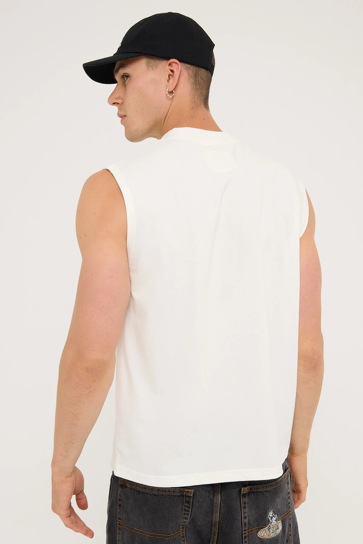 Open Archive Organic Boxy Muscle Tank Off White - Image 5