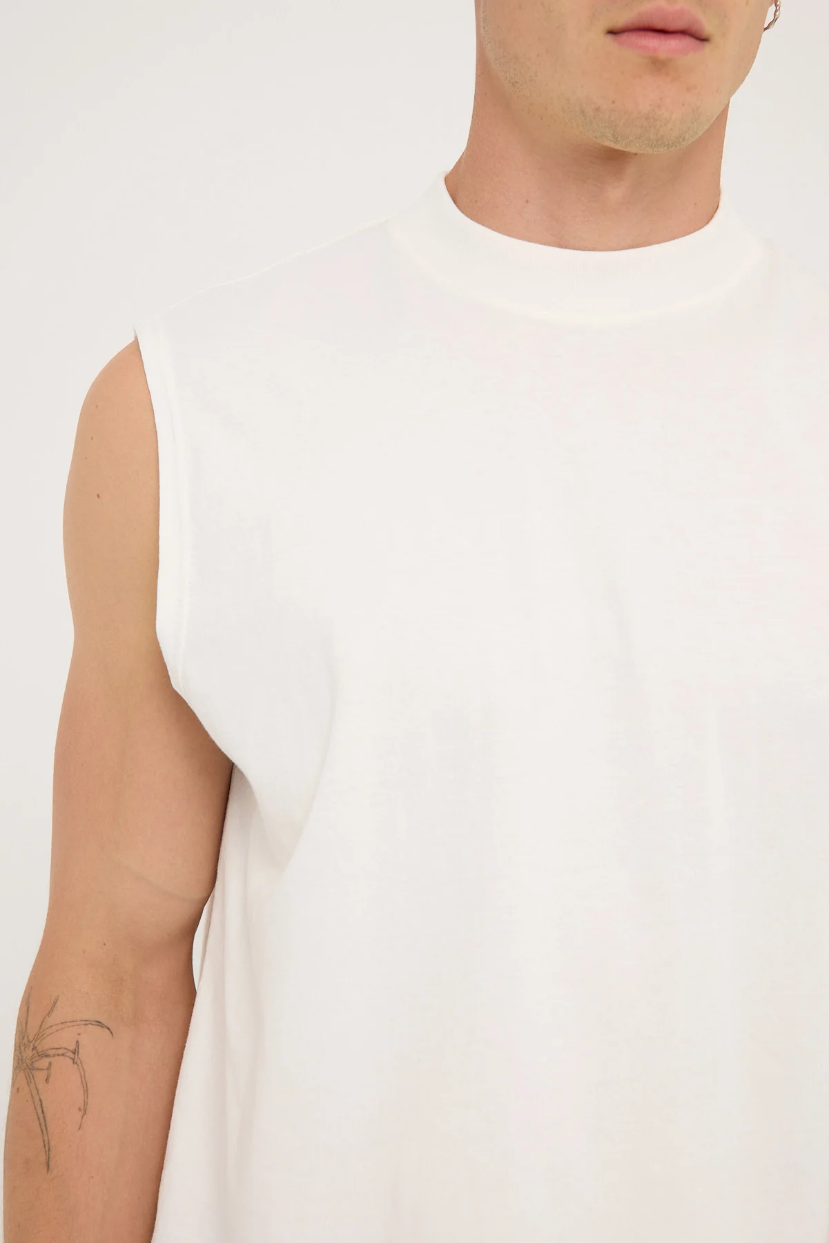 Open Archive Organic Boxy Muscle Tank Off White - Image 6