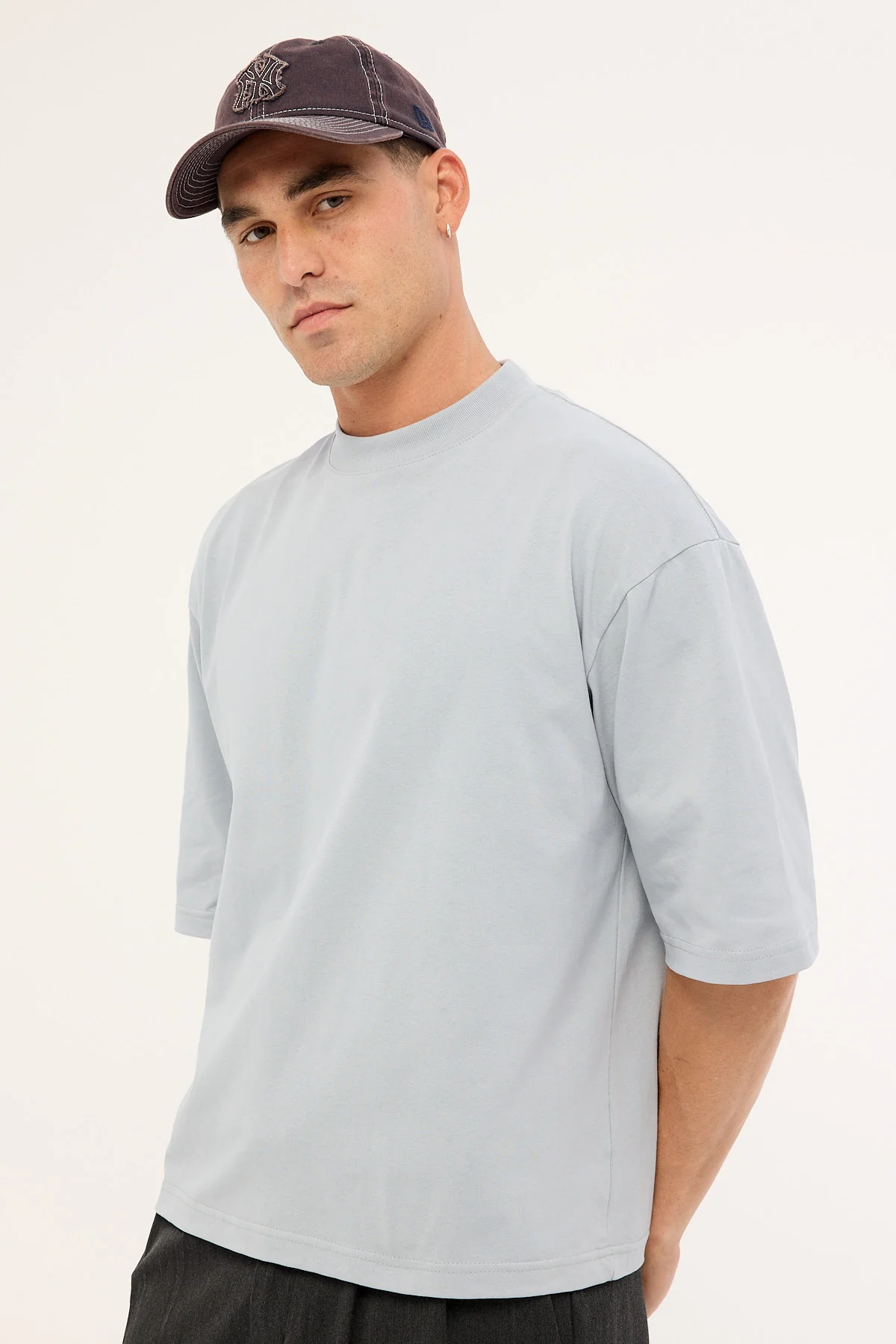 Open Archive Organic Cropped Street Tee Grey - Image 4